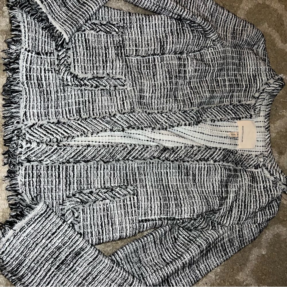 Rebecca Taylor Black and White Tweed Jacket